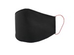Maska 3 warstwowa z flizeliną, wielorazowa street wear czarna