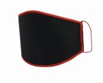 Maska 3 warstwowa z flizeliną, wielorazowa street wear czarno-czerwona