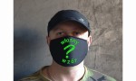 Maska 3 warstwowa z flizeliną, wielorazowa street wear czarna własny wzór