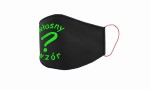 Maska 3 warstwowa z flizeliną, wielorazowa street wear czarna własny wzór