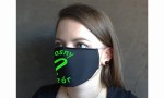 Maska 3 warstwowa z flizeliną, wielorazowa street wear czarna własny wzór