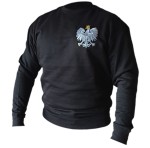 Bluza czarna z haftowanym Orłem RP, bluza kibica, patriotyczna