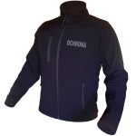 Granatowa Kurtka Softshell Ochrona Z Haftem Srebrnym