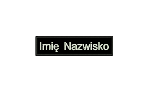 Naszywka imiennik 100x25mm kolor biały