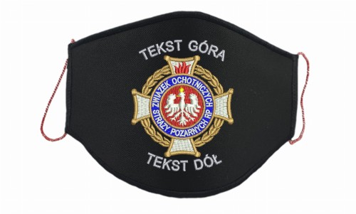 Maska na twarz OSP ZOSP nazwa własnej jednostki