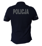 Granatowa Koszulka Polo Policja Odblask