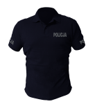 Granatowa Koszulka Polo Policja Odblask