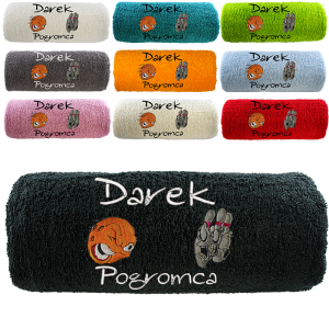 Ręcznik 70x140cm z haftem twój tekst różne wzory dedykacja