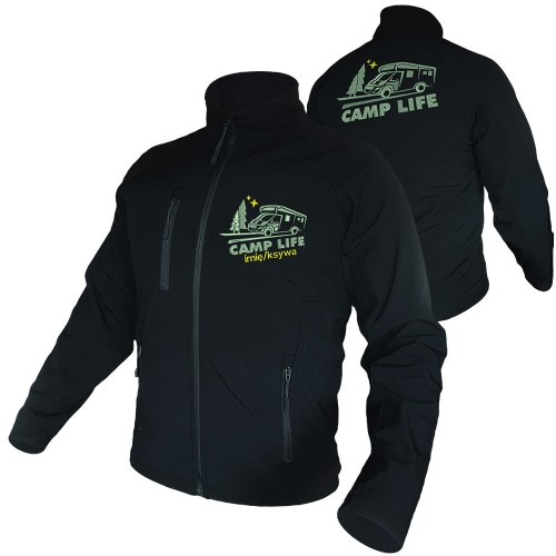 Kurtka Softshell z haftem kamper różne wzory