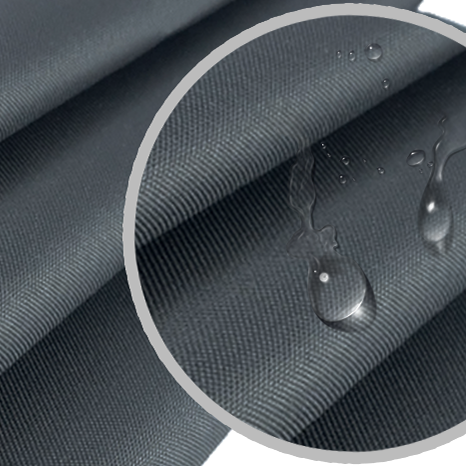 Materiał wodoodporny powlekany poliuretanem kolor grafitowy