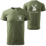 Koszulka myśliwska khaki z haftem różne wzory basic