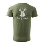 Koszulka myśliwska khaki z haftem różne wzory basic