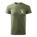 Koszulka myśliwska khaki z haftem różne wzory basic