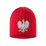 Czapka zimowa z godłem czapka kibica patriotyczna Polska z haftem
