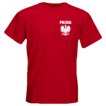 Koszulka Polska z nadrukiem serce, koszulka z godłem, kibica patriotyczna