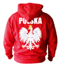 Bluza kibica Polska z godłem, patriotyczna nadruk tył