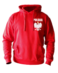 Bluza kibica Polska z godłem, patriotyczna nadruk przód