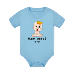 Body dziecięce z krótkim rękawem w kolorze niebieskim nadruk N0012