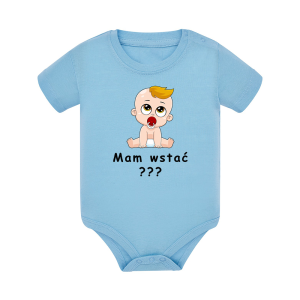 Body dziecięce z krótkim rękawem w kolorze niebieskim nadruk N0012