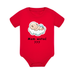 Body dziecięce z krótkim rękawem w kolorze czerwonym nadruk N0017