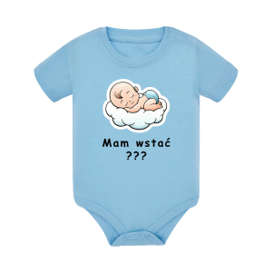 Body dziecięce z krótkim rękawem w kolorze niebieskim nadruk N0017