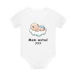 Body dziecięce z krótkim rękawem w kolorze białym nadruk N0017