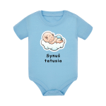 Body dziecięce z krótkim rękawem w kolorze niebieskim nadruk N0019