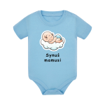 Body dziecięce z krótkim rękawem w kolorze niebieskim nadruk N0021