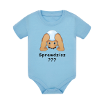 Body dziecięce z krótkim rękawem w kolorze niebieskim nadruk N0034