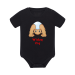 Body dziecięce z krótkim rękawem w kolorze czarnym nadruk N0036