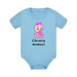 Body dziecięce z krótkim rękawem w kolorze niebieskim nadruk N0038