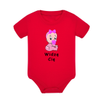 Body dziecięce z krótkim rękawem w kolorze czerwonym nadruk N0040