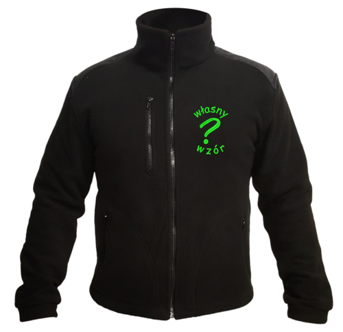 Polar premium 340 wzmacniany z haftem własnego wzoru na sercu BK/BK