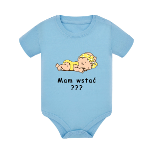 Body dziecięce z krótkim rękawem w kolorze niebieskim nadruk N0065