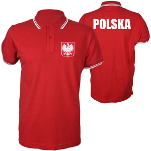 Koszulka Polo Polska, polo z orłem, koszulka z godłem, kibica patriotyczna