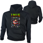 Bluza dziecięca z kapturem kangurka Minecraft z własnym imieniem