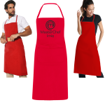 Fartuch MasterChef fartuch kuchenny z nadrukiem Master chef własne imię czerwony