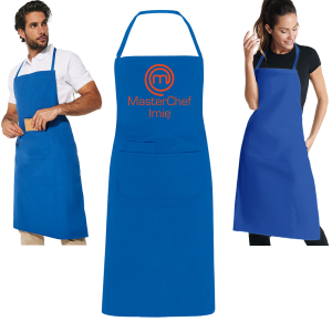 Fartuch MasterChef fartuch kuchenny z nadrukiem Master chef własne imię niebieski