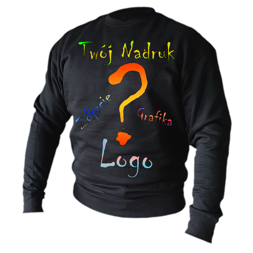 Bluza z własnym nadrukiem pełnokolorowym, nadruk przód