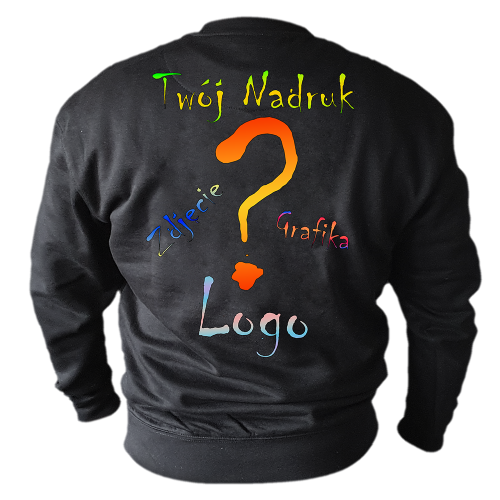 Bluza z własnym nadrukiem pełnokolorowym, nadruk tył