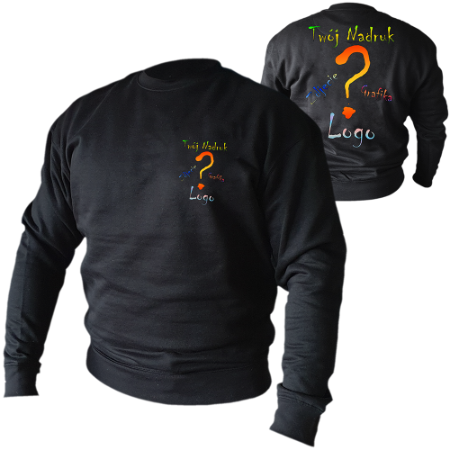 Bluza z własnym nadrukiem pełnokolorowym, nadruk serce/plecy