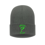 Czapka zimowa wywijana z haftem własnego wzoru kolor Graphite