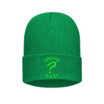 Czapka zimowa wywijana z haftem własnego wzoru kolor Kelly Green