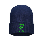 Czapka zimowa wywijana z haftem własnego wzoru kolor Navy