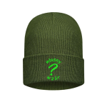 Czapka zimowa wywijana z haftem własnego wzoru kolor Olive