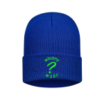 Czapka zimowa wywijana z haftem własnego wzoru kolor Royal Blue