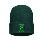 Czapka zimowa wywijana z haftem własnego wzoru kolor Bottle Green