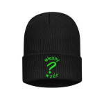 Czapka zimowa wywijana z haftem własnego wzoru kolor Black