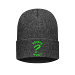 Czapka zimowa wywijana z haftem własnego wzoru kolor Dark Grey Melange