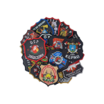 Herb tarcza strażacka naszywka z nadrukiem własny wzór własna jednostka przykłady